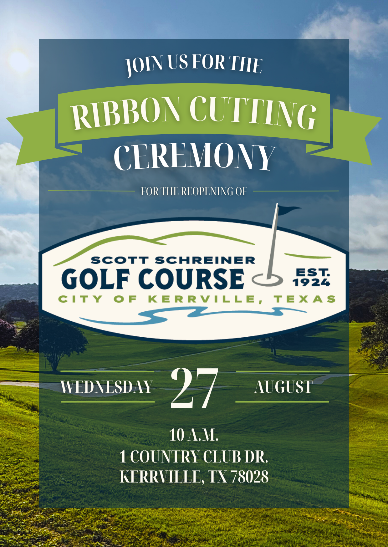 Scott Schreiner Golf Course Ribbon Cutting